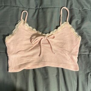 Romwe, pink, small, cropped tank top